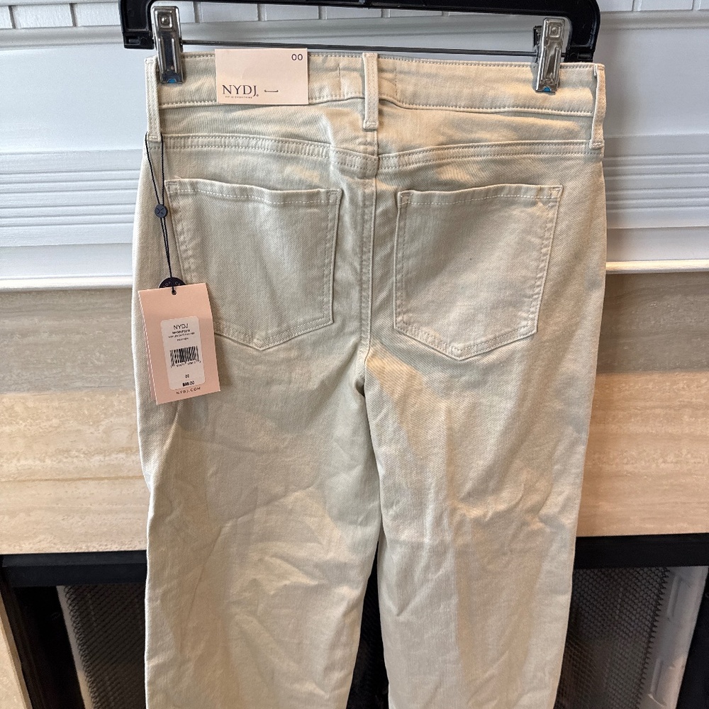 Tan Cropped Wide Bottom Jeans - Picture 4 of 5